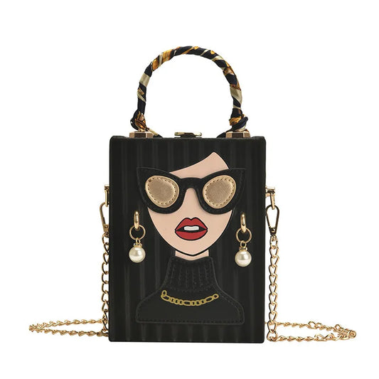 Now available! Stylish Fashion Square Handbag - Black